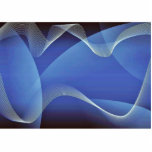 Abstract Waves On A Blue Background Cut Out