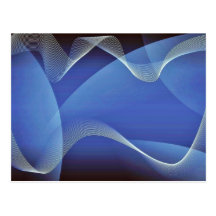 Abstract Waves On A Blue Background Post Card