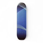 Abstract Waves On A Blue Background Skate Deck