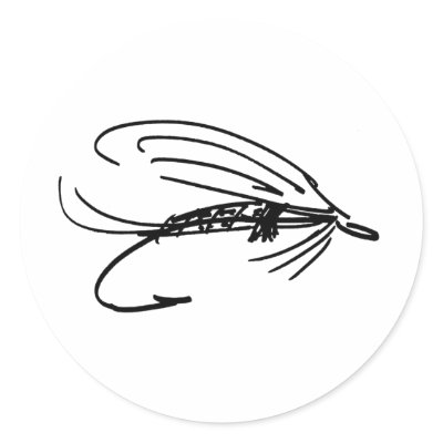 Abstract Wet Fly Lure Stickers by brooktroutdesign