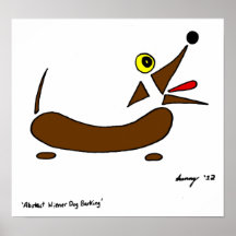 Abstract Wiener Dog Poster