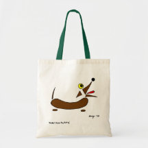 Abstract Wiener Dog Tote Bag