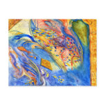 Abstract with Fish Against the Stream