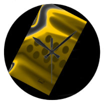 Abtract in the Ruff  (round) med. Wall Clock wall clocks