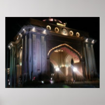 abu dhabi EMIRATES PALACE GATE night Print