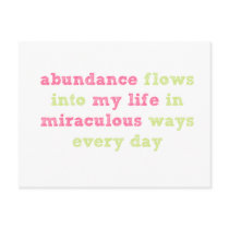 Abundance flows Affirmation Postcard