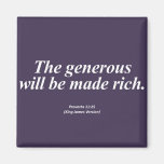 Abundance Proverbs 11:25 Abbrev Fridge Magnets