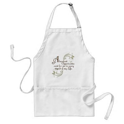 Abundant Opportunities Affirmation Apron by Inspiration_Station