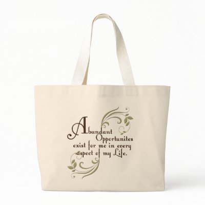 Abundant Opportunities Affirmation Canvas Bag by Inspiration_Station