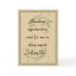 Abundant Opportunities Affirmation Greeting Card