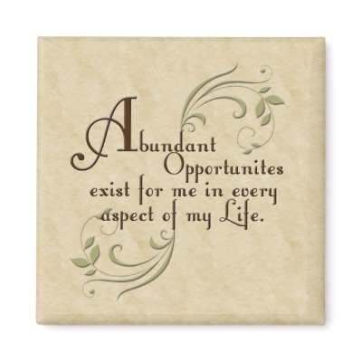 Abundant Opportunities Affirmation Magnet by Inspiration_Station