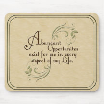 Abundant Opportunities Affirmation Mouse Pad