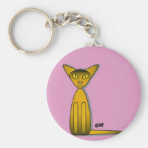 Abyssinian cat keychain nyckel ringar