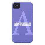 Abyssinian Monogram Design Iphone 4 Covers