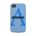 Abyssinian Monogram Design Iphone 4 Tough Cover