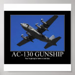 AC-130 Gunship Motivational Poster posters