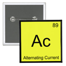 Ac - Alternating Current Chemistry Element Symbol Buttons