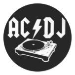 AC DJ ROUND STICKERS
