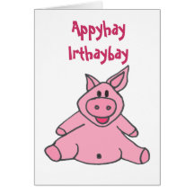 AC- Funny Piggy Birthday Card