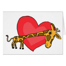 AC- Giraffe and Heart Love Card