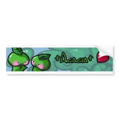 +Acacia+ Bumper Sticker by Illeander