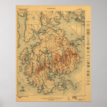 Acadia National Park 1922 Topographic Map