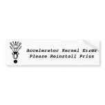 Accelerator Kernel Error, Reinstall Prius bumper stickers