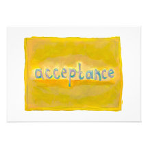 Acceptance - fresh simple colourful painting art personalized invites