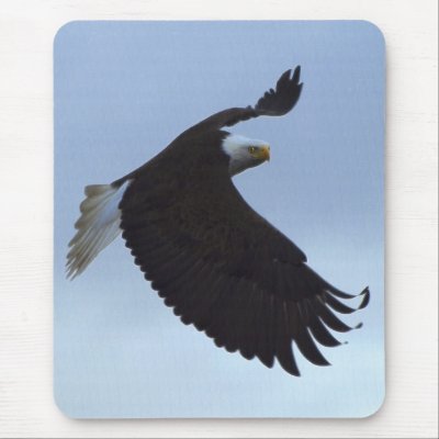 ACCOMPLISHMENT Bald Eagle Mousepad by RavenSpiritPrints