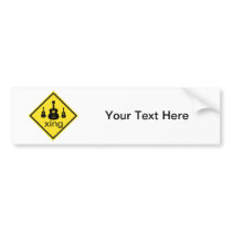 Accordian Crossing Xing Traffic Sign Bumper Sticker