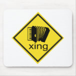 Accordian Crossing Xing Traffic Sign Mousepads