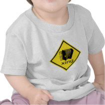 Accordian Crossing Xing Traffic Sign T Shirt