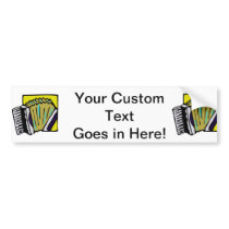 Accordian Graphic #3 Musical Instrument Design Bumper Sticker