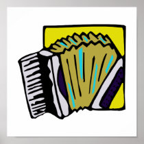 Accordian Graphic #3 Musical Instrument Design Poster