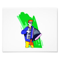 Accordian Player Blue Suit Graphic
