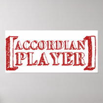 Accordian  Player Print
