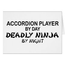 Accordion Deadly Ninja by Night Card