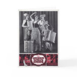 Accordion Girls Vintage Ad Card