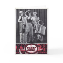Accordion Girls Vintage Ad Card