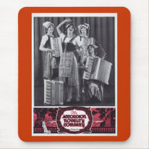 Accordion Girls Vintage Ad Mouse Pads