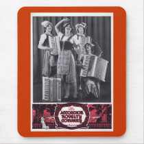 Accordion Girls Vintage Ad Mouse Pads