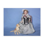 ACCORDION LADY POSTCARD