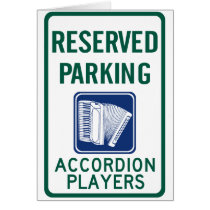 Accordion Player Parking Card