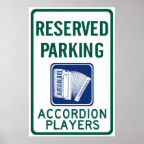 Accordion Player Parking Posters