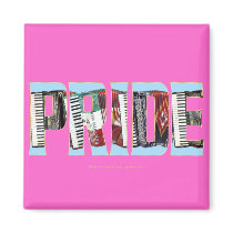 Accordion Pride Fridge Magnet