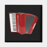Accordion: The Red Accordion Refrigerator Magnets