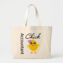 Accountant Chick Tote Bags