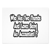 Accountant Joke...Two Thumbs Custom Invite