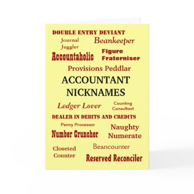 ACCOUNTANT NICKNAMES Congratulations Greeting Card by accountingcelebrity