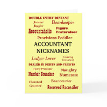 ACCOUNTANT NICKNAMES Congratulations cards
